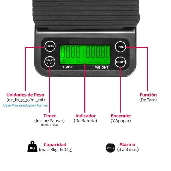 Bascula De Precisión Con Timer Integrado - Imagen 3