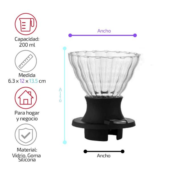 Brewer Hario V60 Switch 200 ml - Imagen 2
