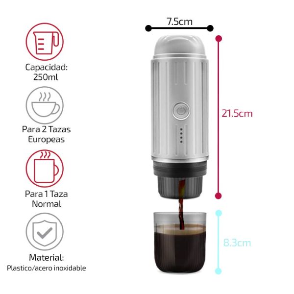 Cafetera Portatil De Espresso Recargable - Imagen 2
