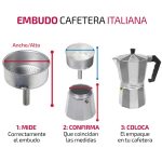 Embudo Cafetera Italiana Filtro Cafetera Itali Reutilizable