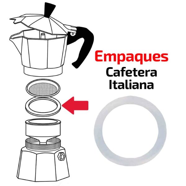 Empaque de Silicona Para Cafetera Italiana