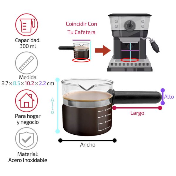 Jarra Universal Para Cafetera Espresso - Imagen 2
