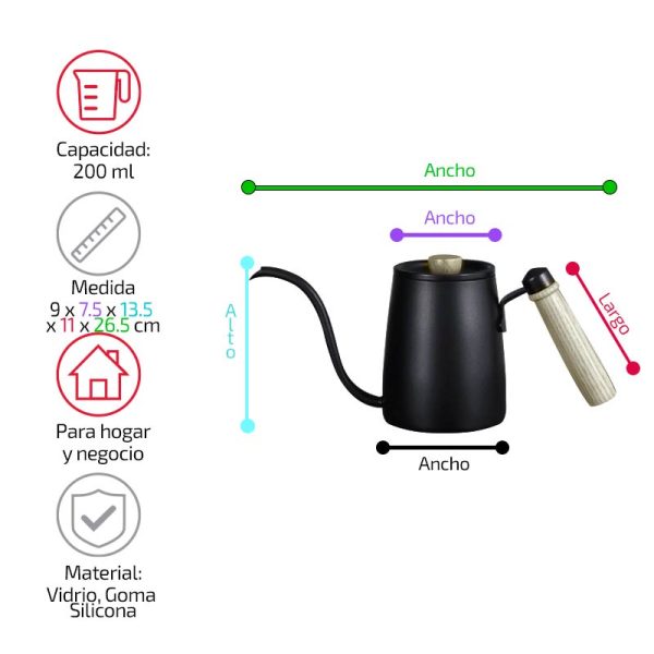 Tetera de Cuello de Ganso de 600ml - Imagen 2
